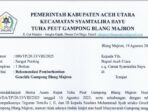 Tuha Peuet Minta Bupati Aceh Utara Berhentikan Geuchik Blang Majron