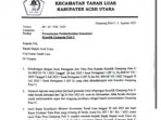 Tidak Berada Ditempat Dari Bulan Mei, Tuha Peuet Minta Bupati Aceh Utara Berhentikan Sementara Geuchik Pulo U