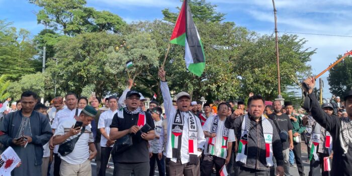 Ribuan Warga Padati Masjid Raya Medan, Suarakan “Sumatera Utara Lawan Genosida” untuk Palestina