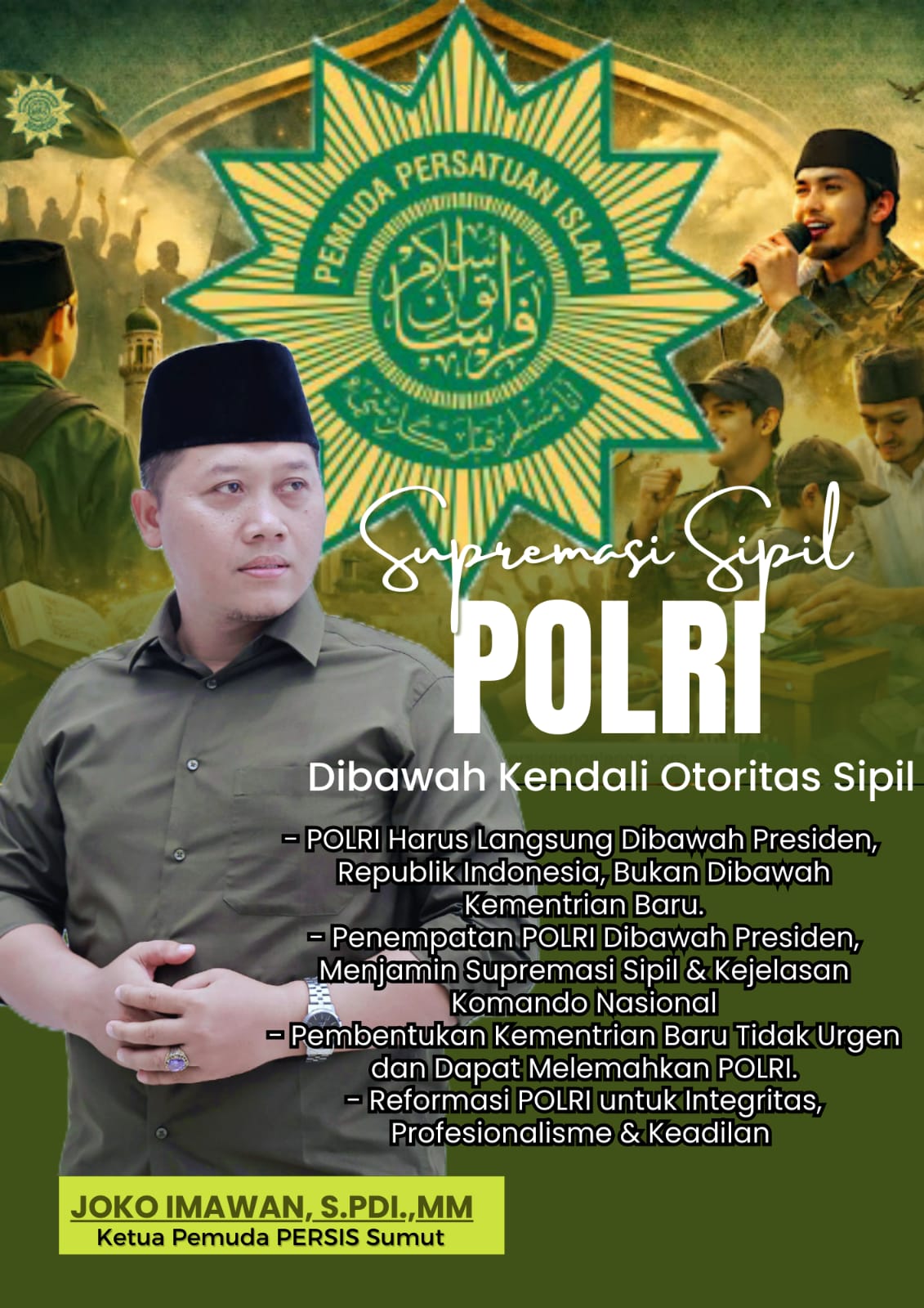 Pemuda Persis Sumut Tolak Wacana Penempatan Polri di Bawah Kementerian