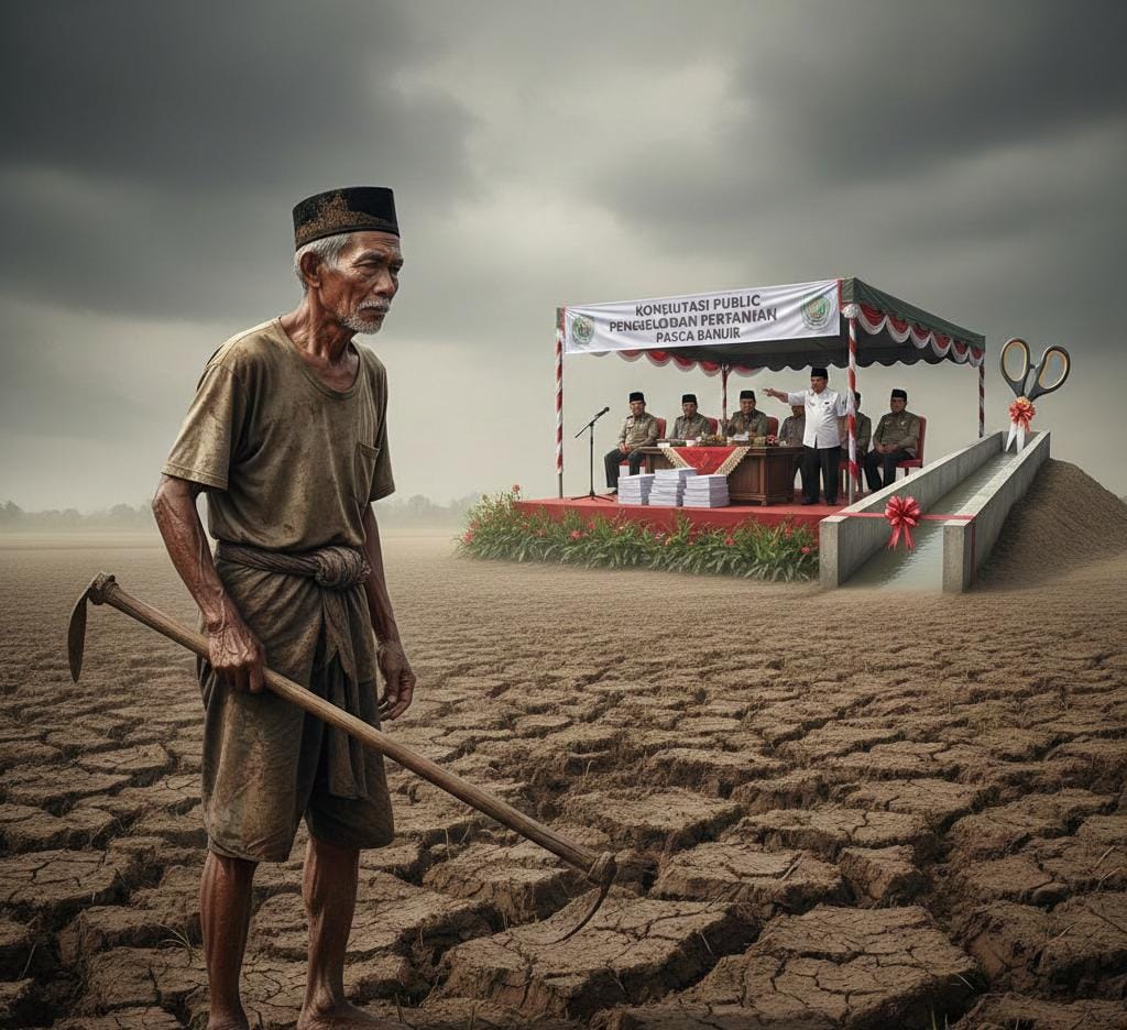 Anggaran Besar, Hasil Nihil: Rapat Pemulihan Pertanian Aceh Utara Hanya Jadi “Seremonial” di Atas Penderitaan Petani?