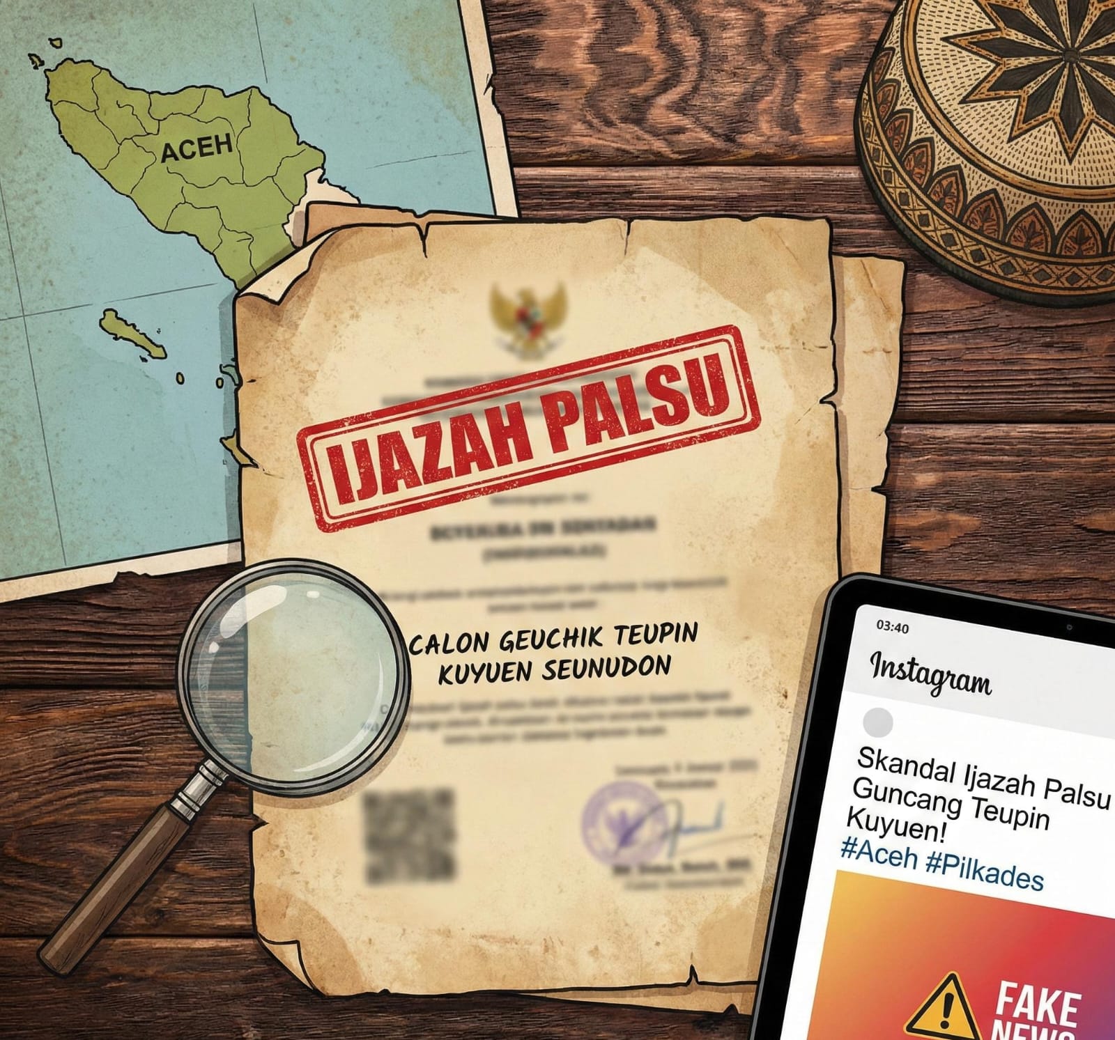 Panas! Ijazah Calon Geuchik di Seunuddon Diduga Palsu, Camat dan Dinas Tutup Rapat Bukti?