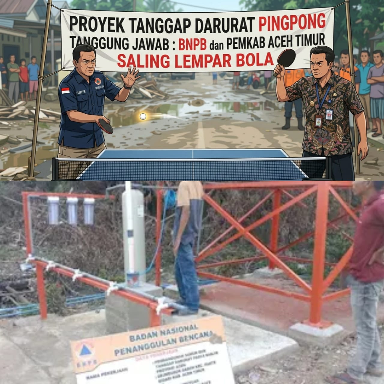 Proyek Tanggap Darurat Pingpong Tanggung Jawab: BNPB dan Pemkab Aceh Timur Saling Lempar Bola