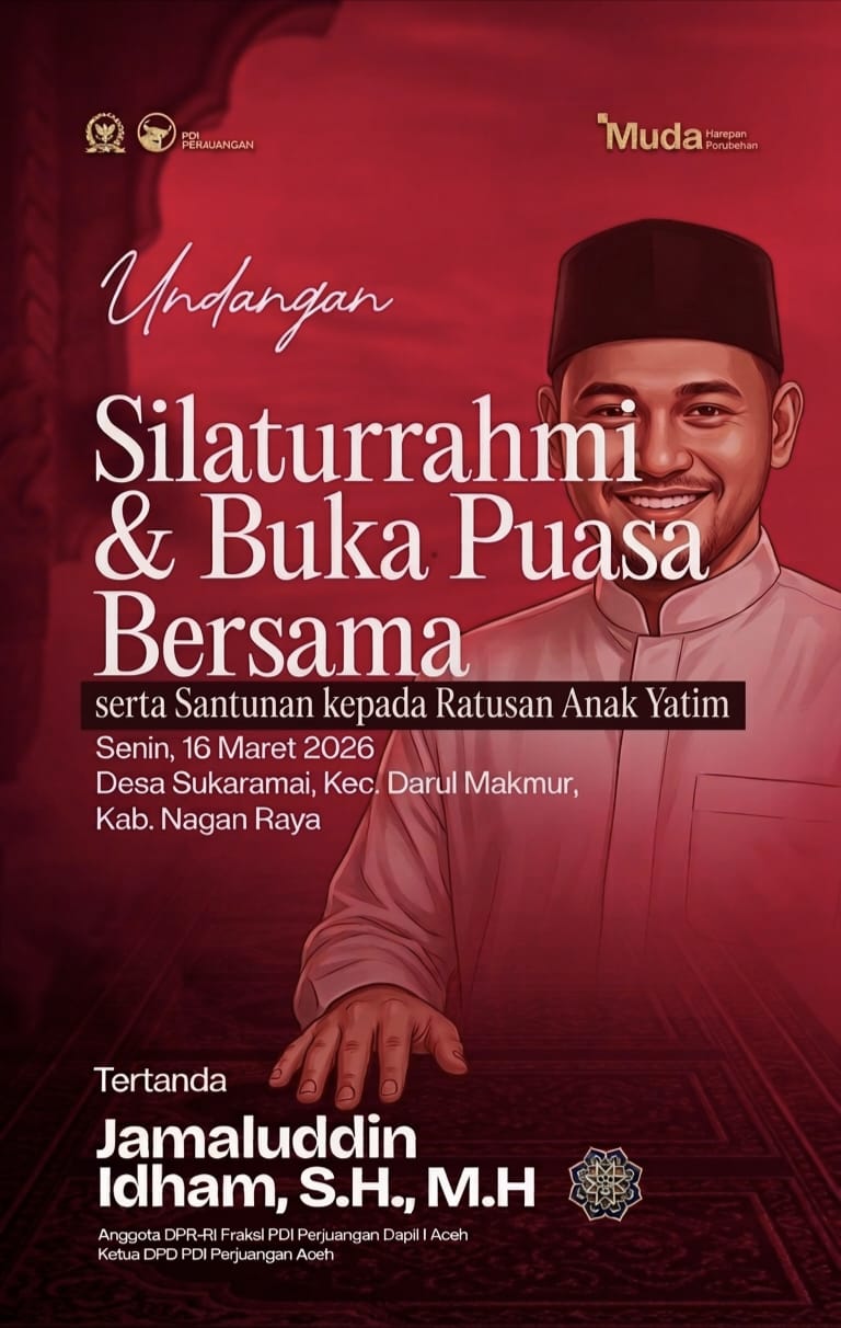 Jamaluddin Idham Bakal Gelar Buka Puasa Bersama dan Santuni Ratusan Anak Yatim di Nagan Raya