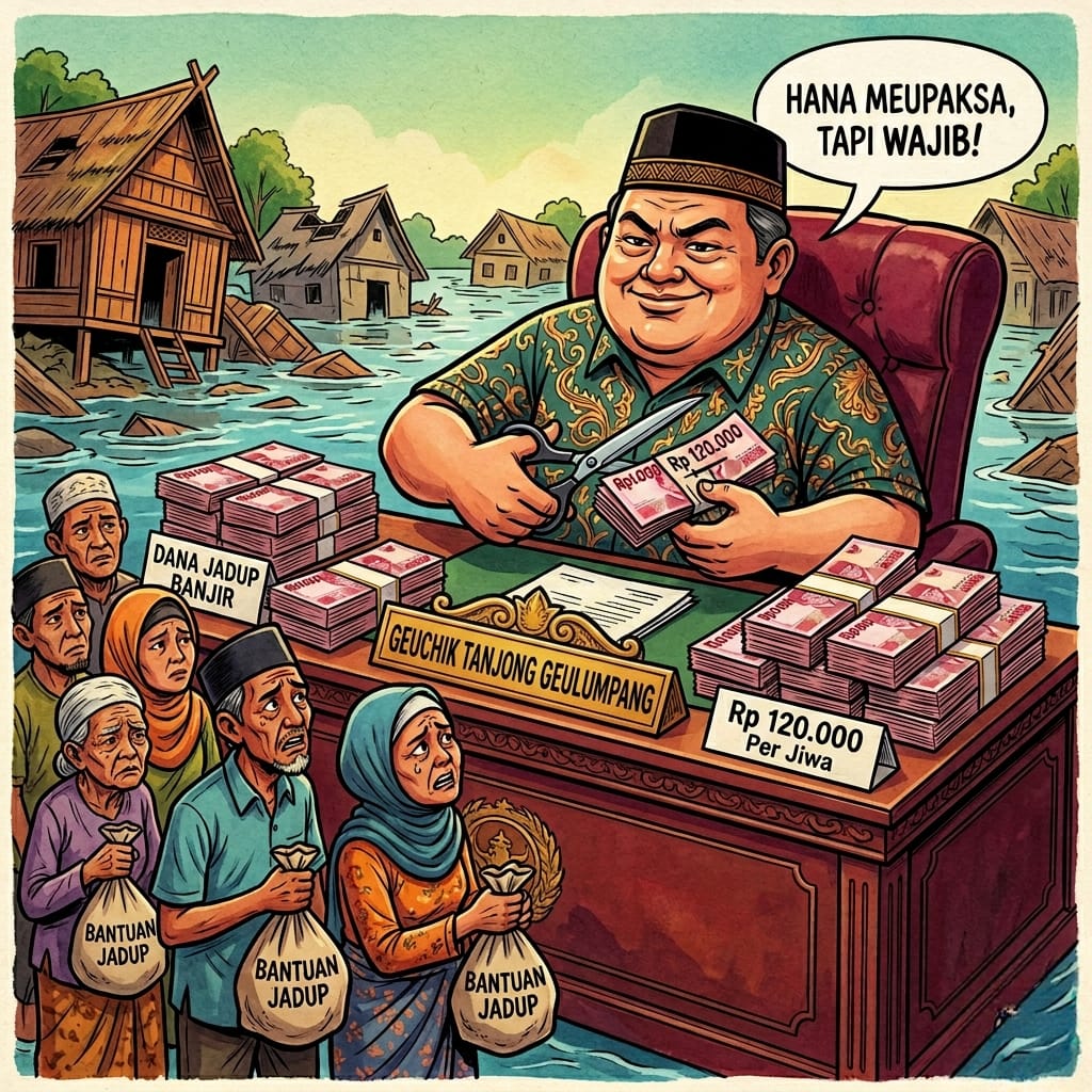 Geuchik di Aceh Utara Diduga Pungli Dana Jadup Banjir Rp120 Ribu Per Jiwa